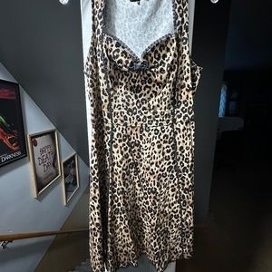 Sourpuss sleeveless leopard print dress size M